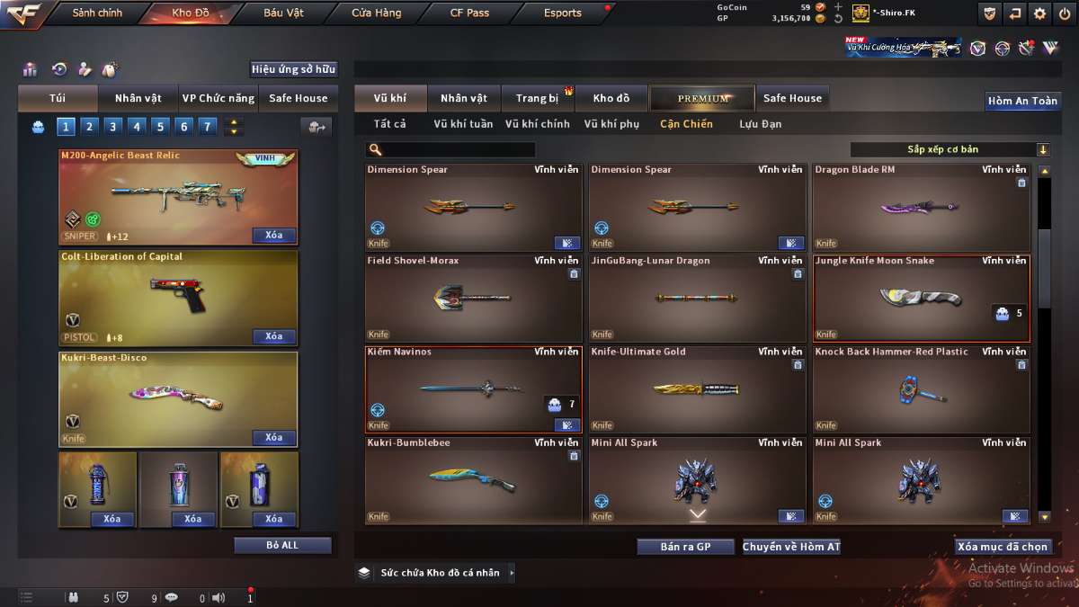 shop acc cf uy tin gia re